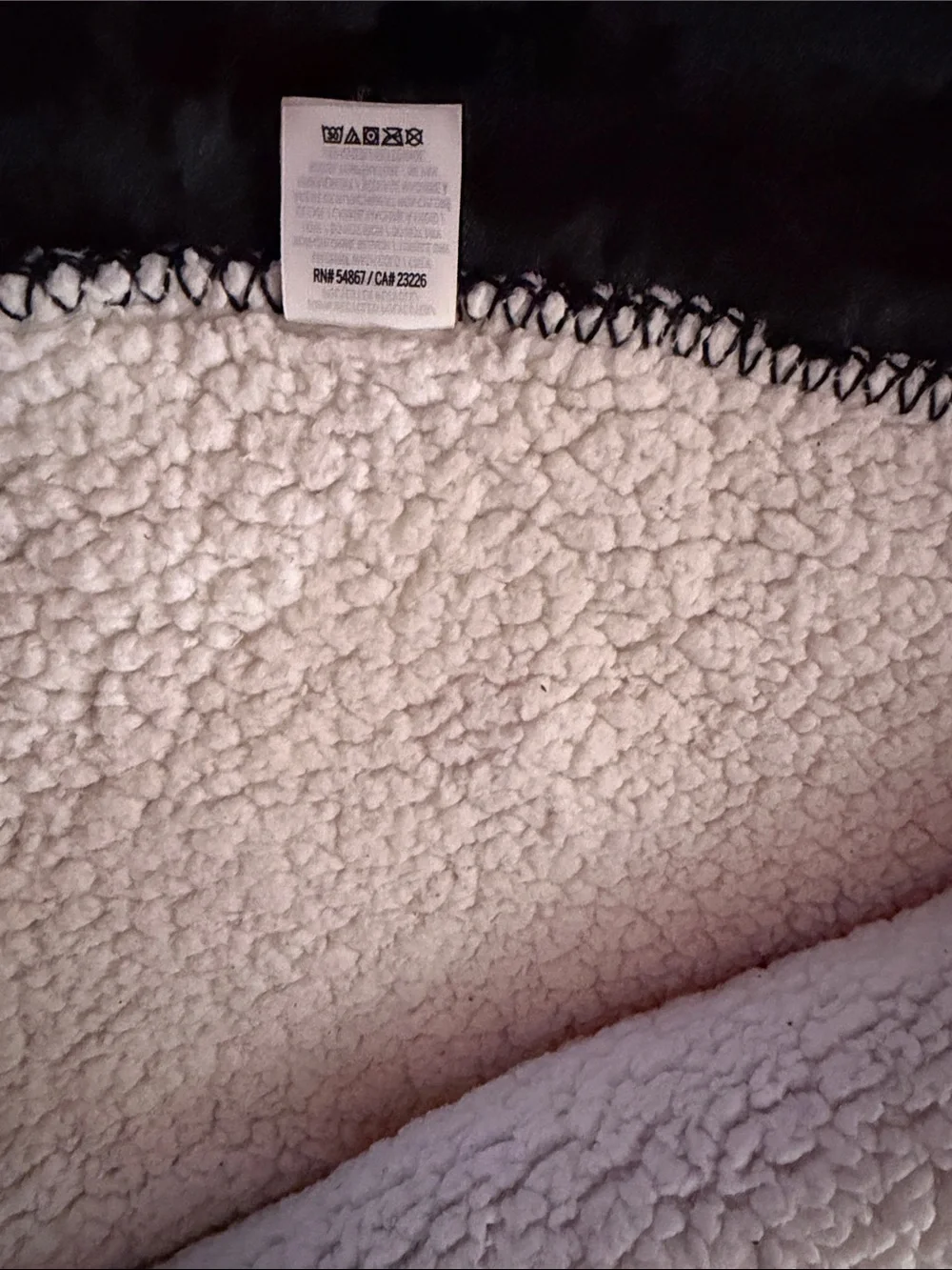 PINK Victoria's Secret Black & White Logo Pattern Fleece throw blanket